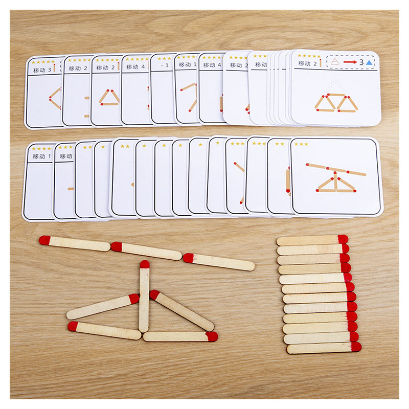 Board Game Fun - Montessori Matches Puzzles Game Wooden Toys