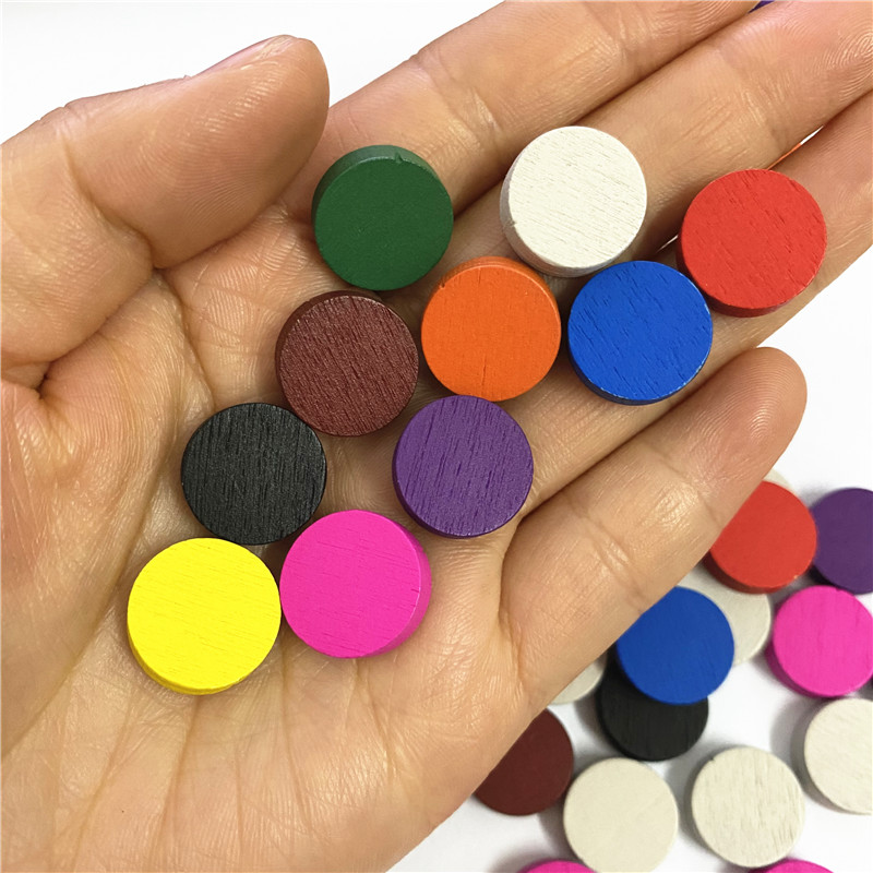 50pieces 15*5MM 11 Colors Wood - Game Token Counter recension och pris