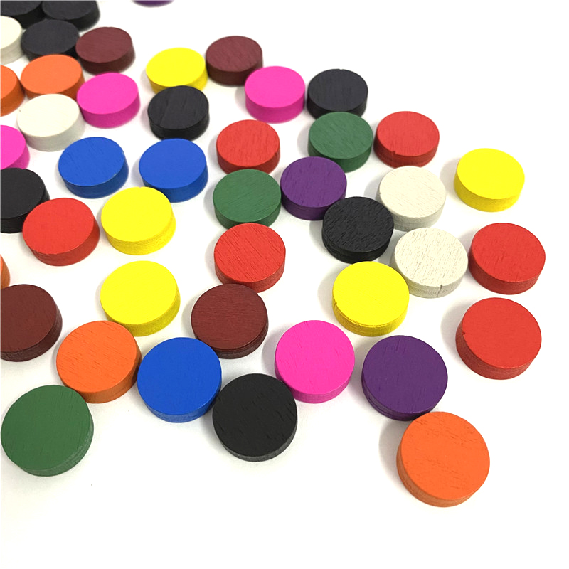 50pieces 15*5MM 11 Colors Wood - Game Token Counter recension och pris