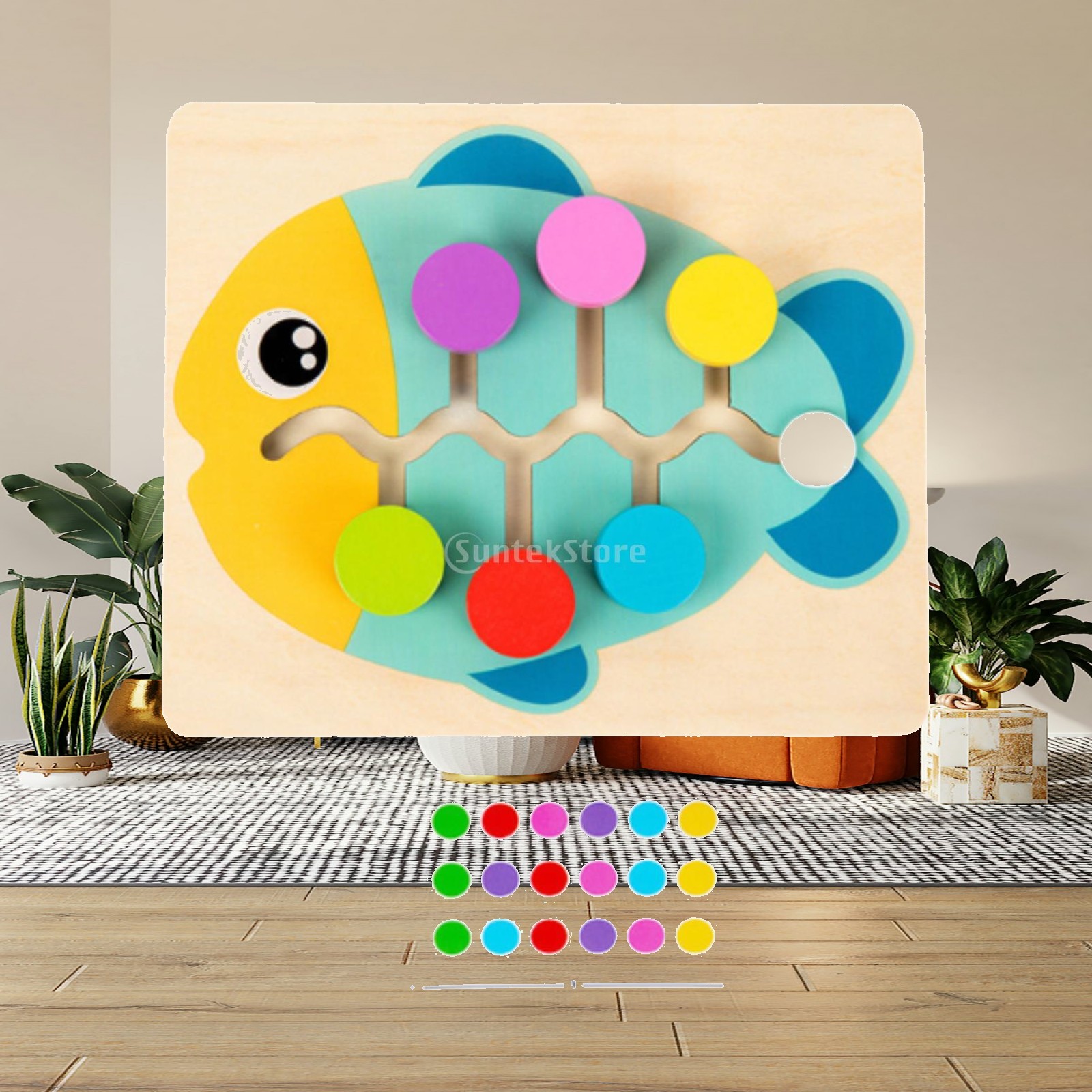 Wood Color Matching Slide Puzz - Board Game Strategi recension och pris