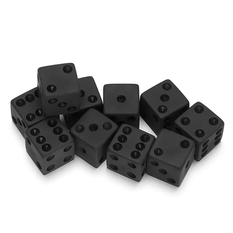 7pcs/lot Matte Black Dice Set  - Game Token Counter recension och pris
