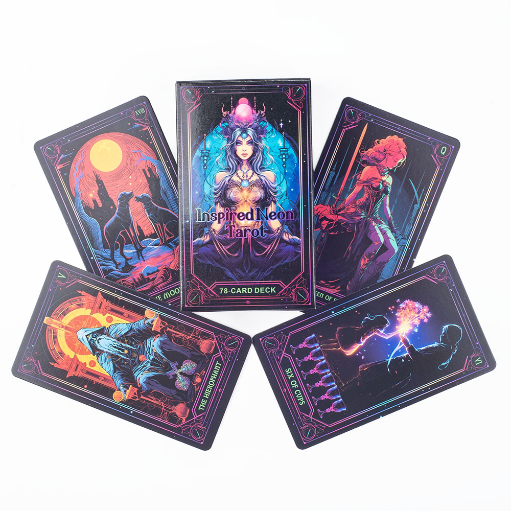 Inspired Neon Tarot Deck 78 Ca - Board Game Quest recension och pris