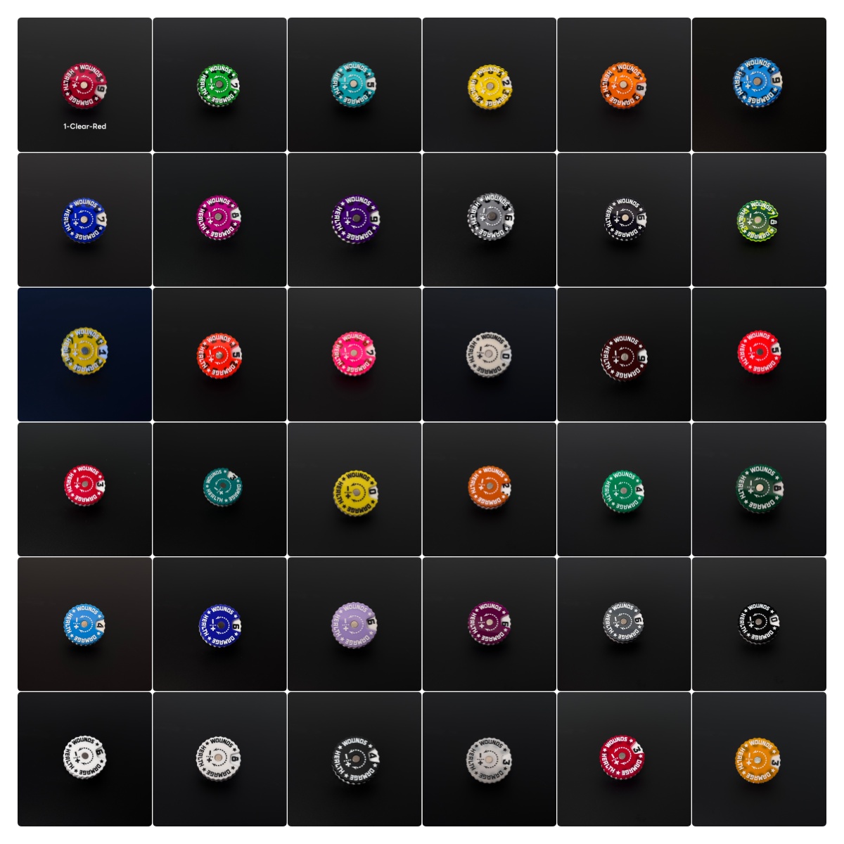 25x25x6mm Wound Tracker Table  - Game Token Counter recension och pris